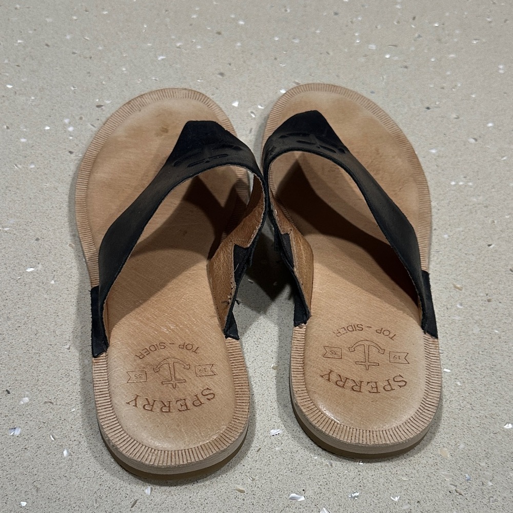 Sperry Black and Tan Sandals - Picture 5 of 7